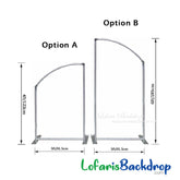Aperturee - Silver 3X6FT Half Arch Wall Party Chiara Metal Frame